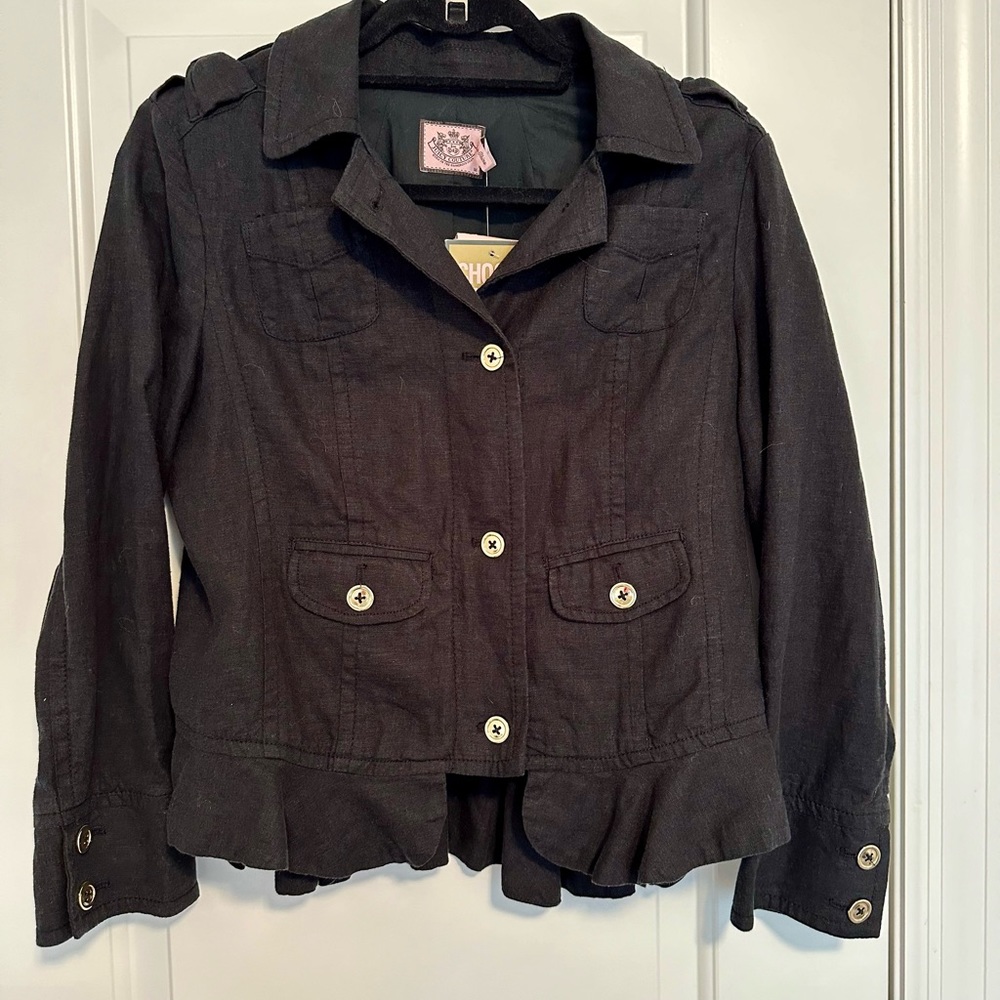 Juicy Couture Black Linen Jacket